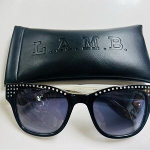 L.A.M.B. Black Sunglasses with Silver Studs
